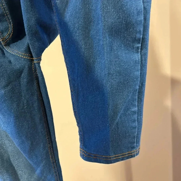 Jvini maternity jeans size medium adjustable waist dark wash distress patches - Picture 5 of 9